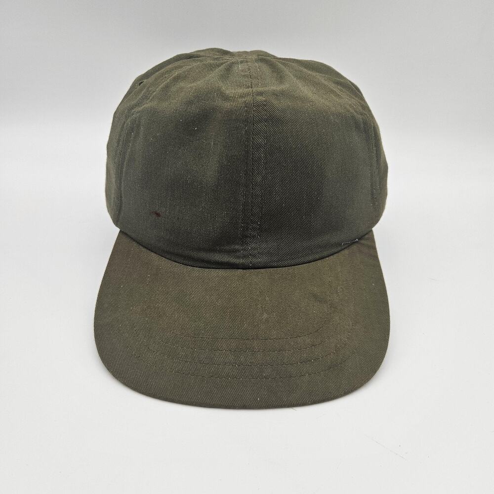Vintage US Army Hat Cap Fitted Mens Small Canvas Leather Vietnam Military 60s 70